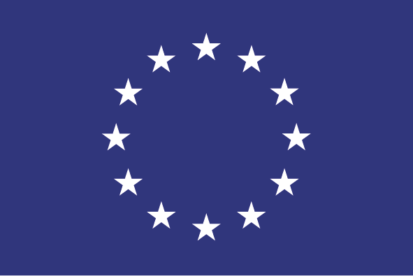Emblème de l'Union européenne monochrome Bleu